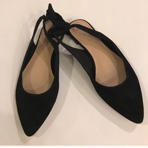SAKS 5TH AVE SUEDE FLATS